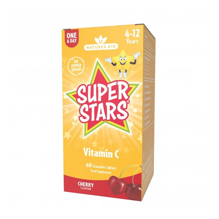 Natures Aid Super Stars Vitamin C 60 Chewable tabs